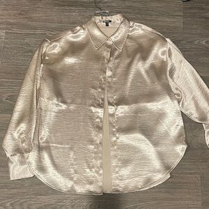 Express Shimmering Cream Blouse